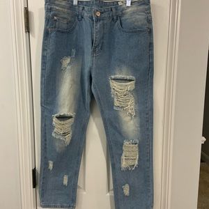 Mens ripped jeans